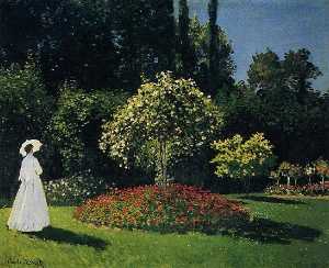 Jeanne-Marguerite Lecadre no jardim