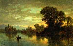 Landscape with Couple Boating