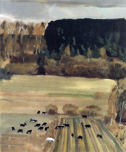 Landschaft mit einer Herde