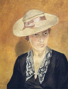 Portrait of S.I.L. in a straw hat