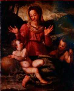 virgen con el niño con san Juan el Bautista