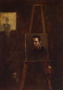 Self-portrait on an Easel in a Workshop