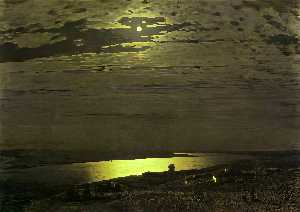 Noche del claro de luna en el Dnieper