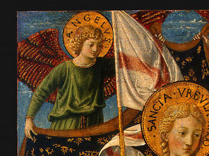 Heilige Ursula mit Engeln und Spender Ausschnitt