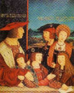 ritratto imperatore  Massimiliano  e le  sua  famiglia