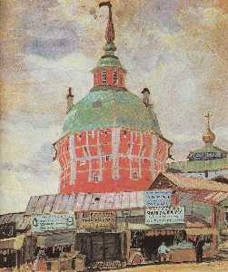 Красная башня из Троице-Sergeevsky Лавры