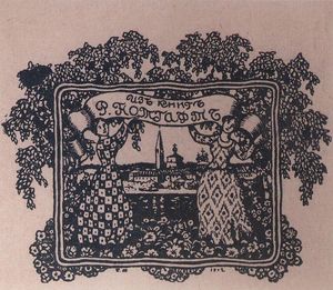 From the books of R. Notgaft. Bookplate