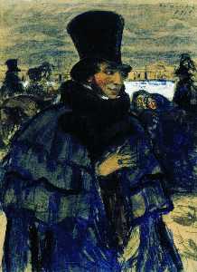 Ritratto di Alexander Pushkin sulla Neva Embankment