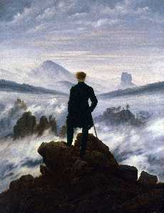 Der Wanderer vor  der  meer  von  nebel