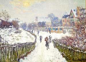 Boulevard Saint-Denis , Argenteuil , im winter