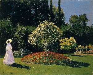 Jeanne-Margarita Lecadre en el jardín