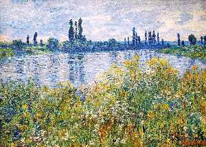 Blumen an den Ufern der Seine bei Vetheuil