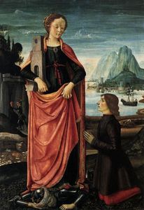 St. Barbara Crushing Her Infidel Father