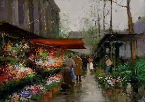 Цветочный рынок В La Madeleine