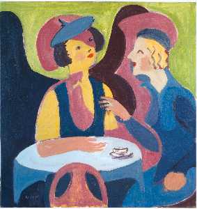 Two Women in a Cafe