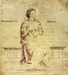 King David Playin a Psaltery