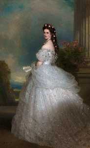 Emperatriz Elisabeth de Austria en el vestido del baile