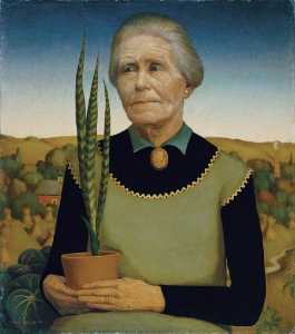 donna con piante