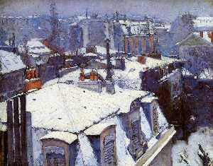 View of Roofs (Snow Effect) or Roofs under Snow
