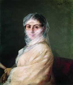 Retrato de la esposa del artista Anna Burnazyan