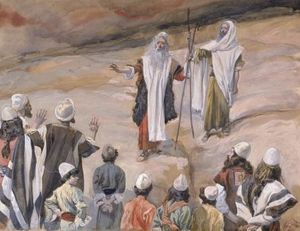 Моисей запрещает людей следовать за Ним