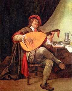 Self-portrait with a lute