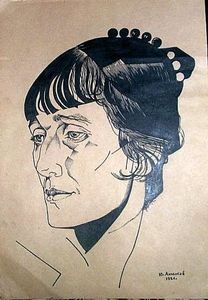 Portrait der Dichterin Anna Achmatowa