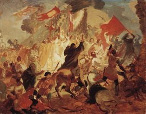 Siege of Pskov by Polish King Stefan Batory in 1581