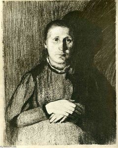 Pregnant woman with folded hands