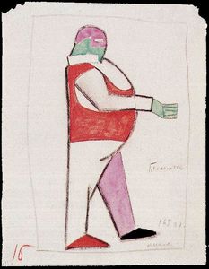 Costume design for the opera ''Victory over the Sun''