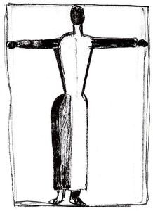 Abbildung in die form of ein kreuzen mit aufgetrieben hände