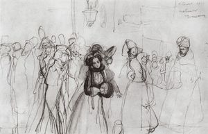 Sketch of the Illustrations to Gogol's 'Nevsky Prospect'