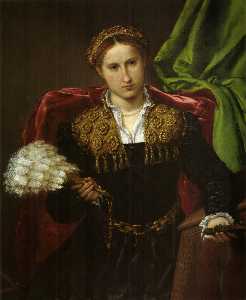 retrato de laura da pola , esposa de Febo da De brescia