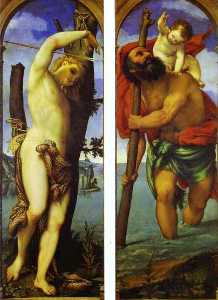 Wings of a triptych: St. Sebastian, St. Christopher