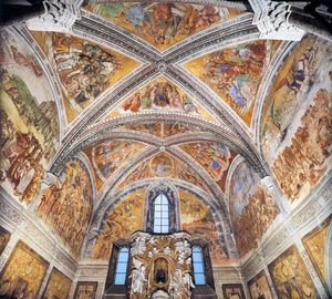 frescos en el capilla de san `brizio`