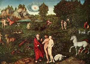 адам и ева в райском саду