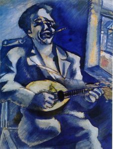 porträt von bruder david mit mandoline
