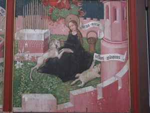altarbild von dem `dominicans` dem geheimnisvoll Kesseltreiben