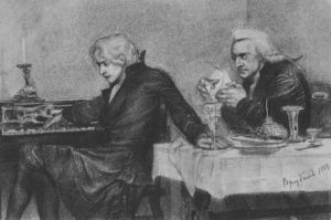 サリエリは、モーツァルトのグラスに毒を注ぎます