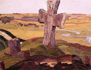 Cross on the Truvor mound