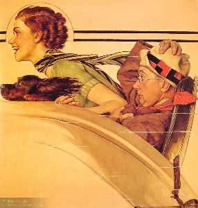Couple in Rumble Seat