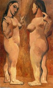 Two nude women