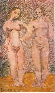 二つ 裸体 女性たち