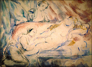 Nude Female with Attendants