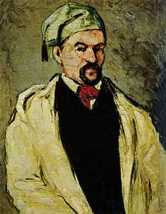 porträt von einem mann in ein Blau Kappe , oder onkel dominique