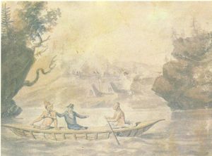 American Indians in the boat