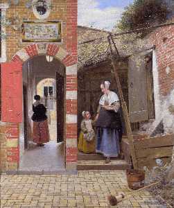 Courtyard of a house in Delft