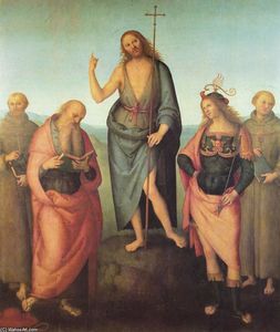 John the Baptist and four saints