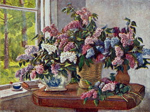 Lilacs by the window