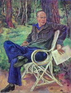 Porträt des Komponisten Sergei Prokofiev